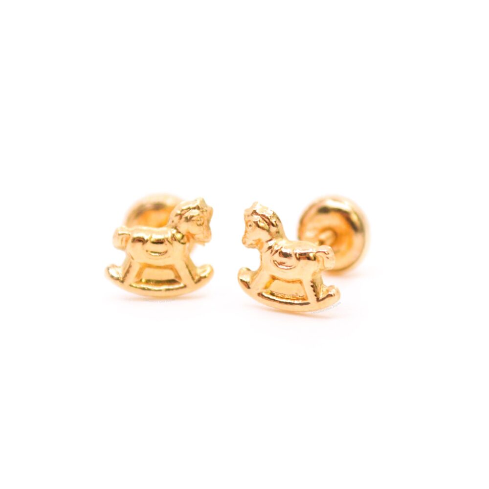 Topo Armado Caballos en Oro 18K