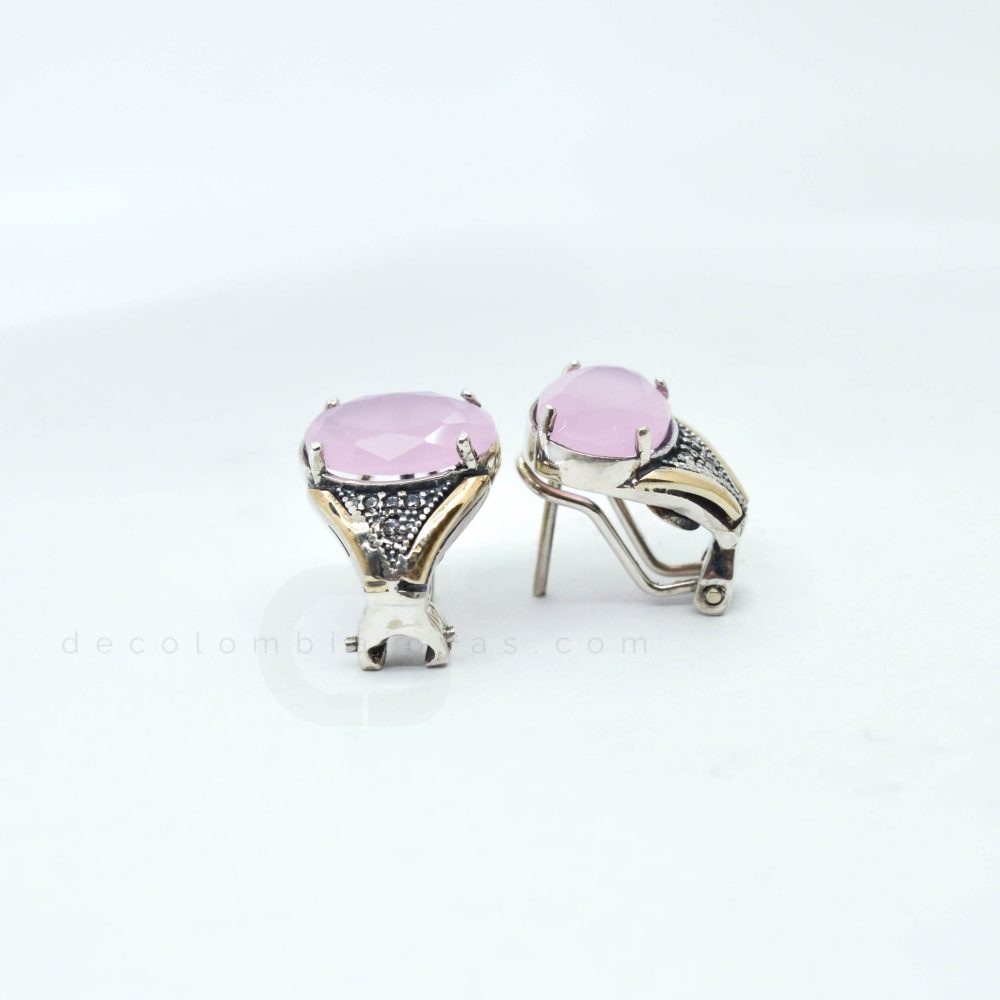 Aretes de piedra central JX105