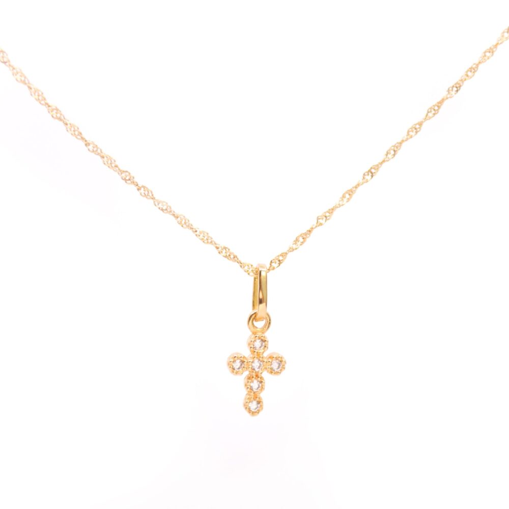 Dije Cruz 3 Oro 18k