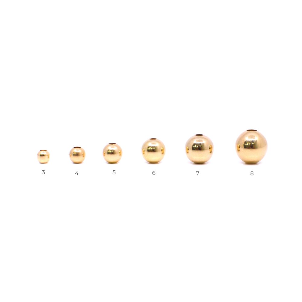 Balines Lisos Oro 18k