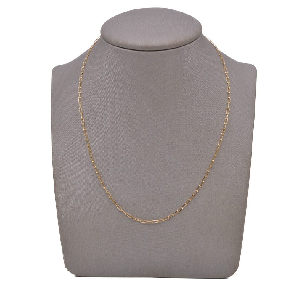 Cadena Papper Clip Oro 18k  50cm