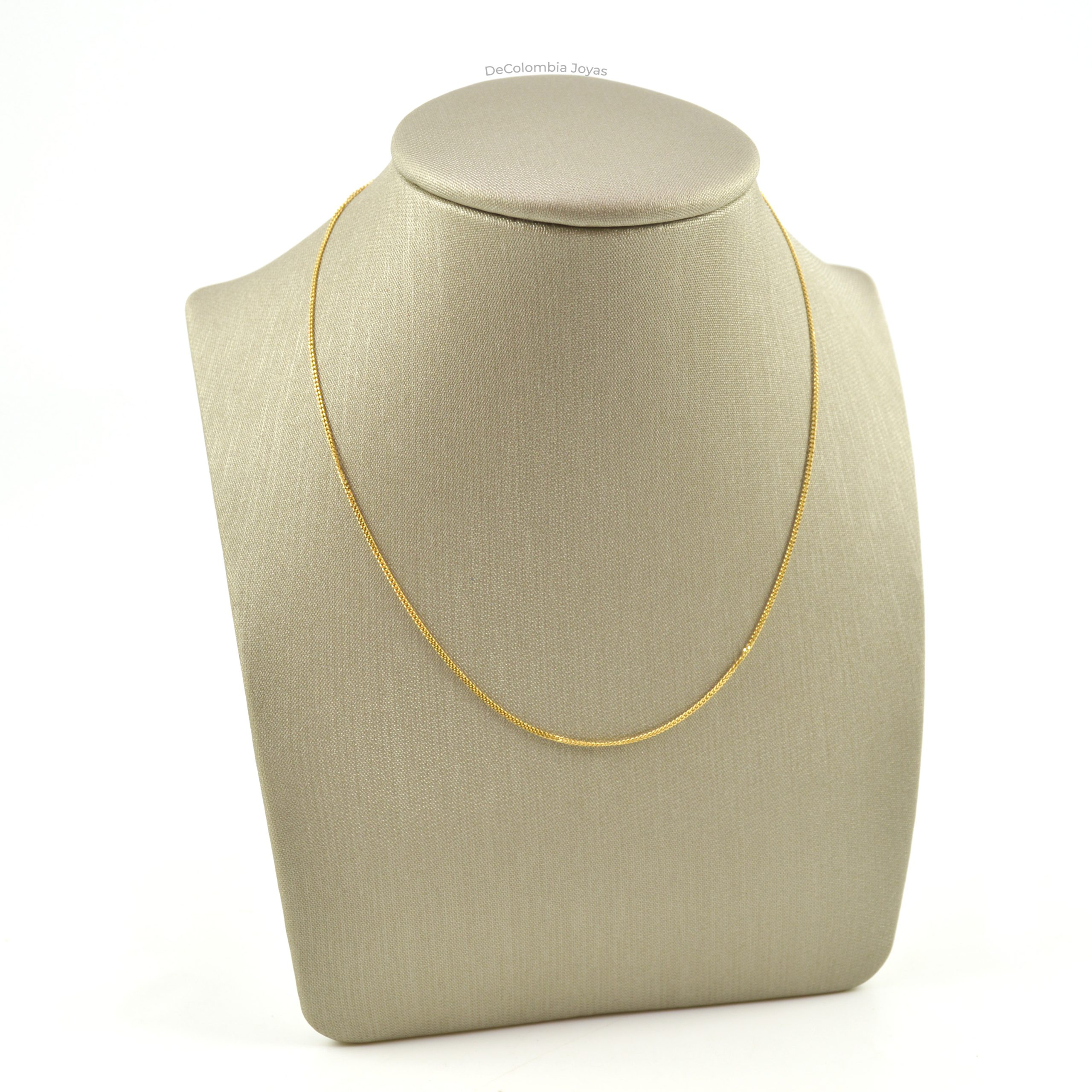 Cadena Mini Cubana Oro 18k / 50cm 1 mm - Imagen 2