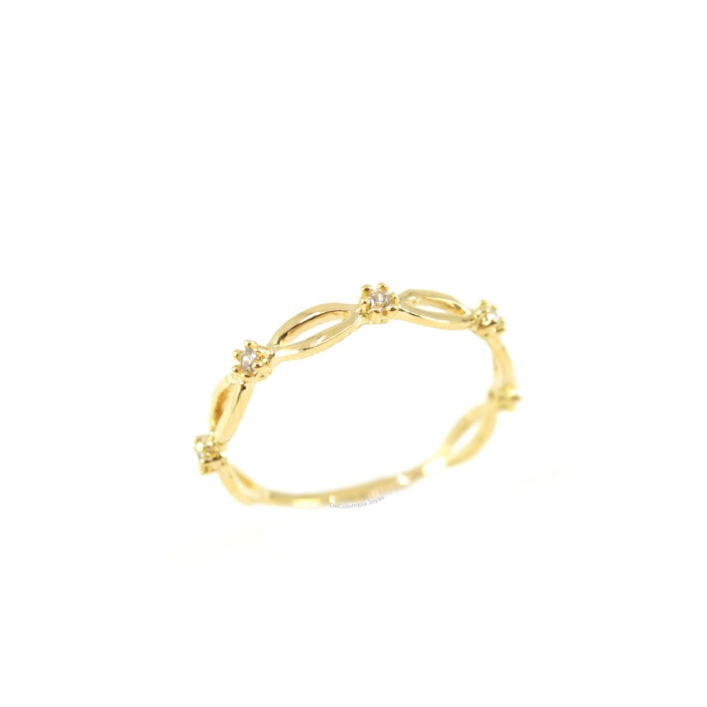 Anillo con Circones Oro 18k