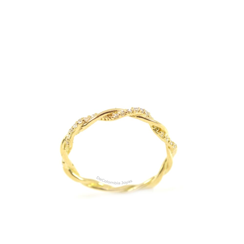 Anillo Entrelazado Oro 18k