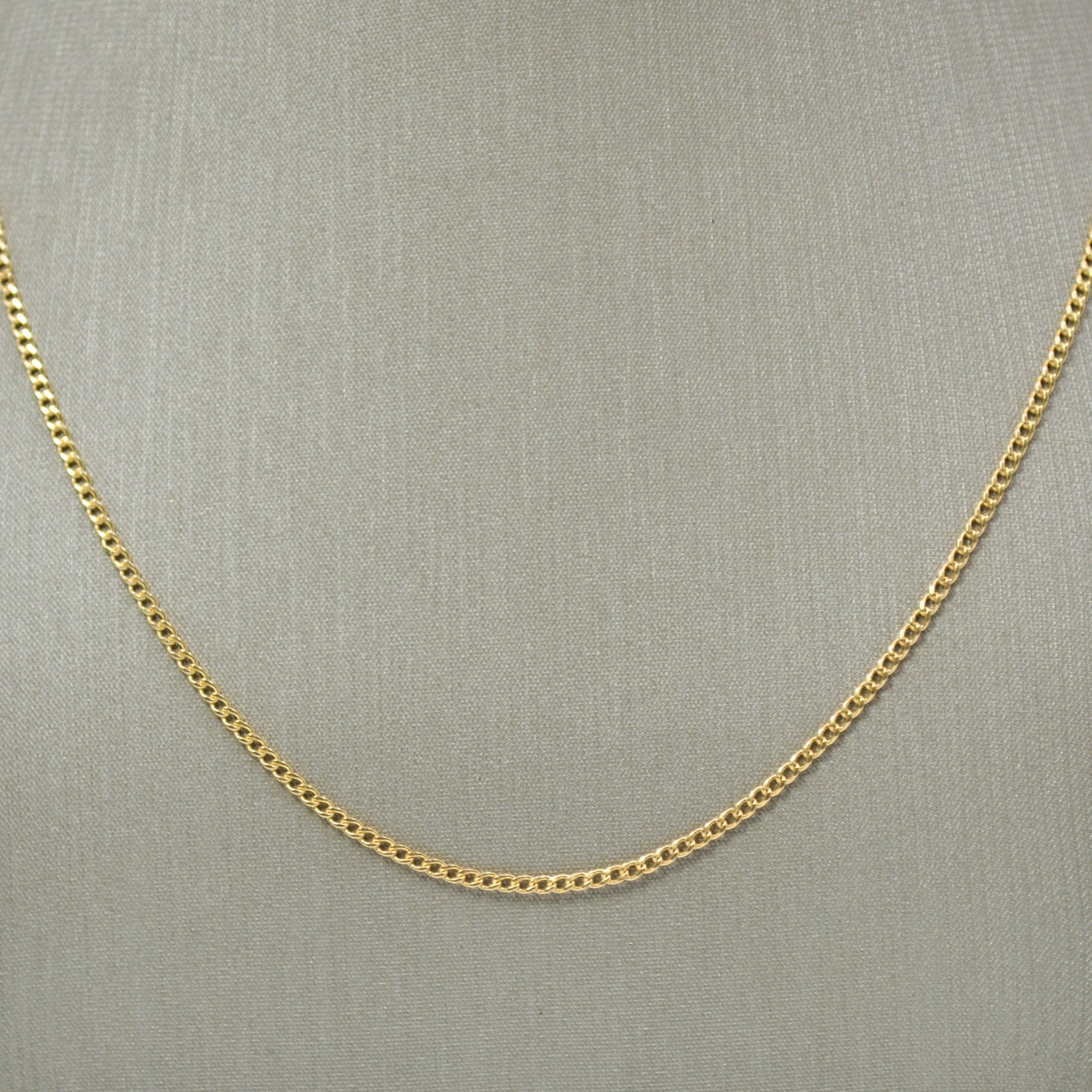 Catenina PLANETYS In Argento 925 Placcato Oro 18k - Modello Barbazzale Diamantato Larghezza 2 Mm, Made In Italy