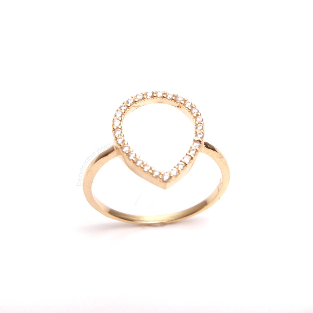 Anillo con Circones Oro 18k