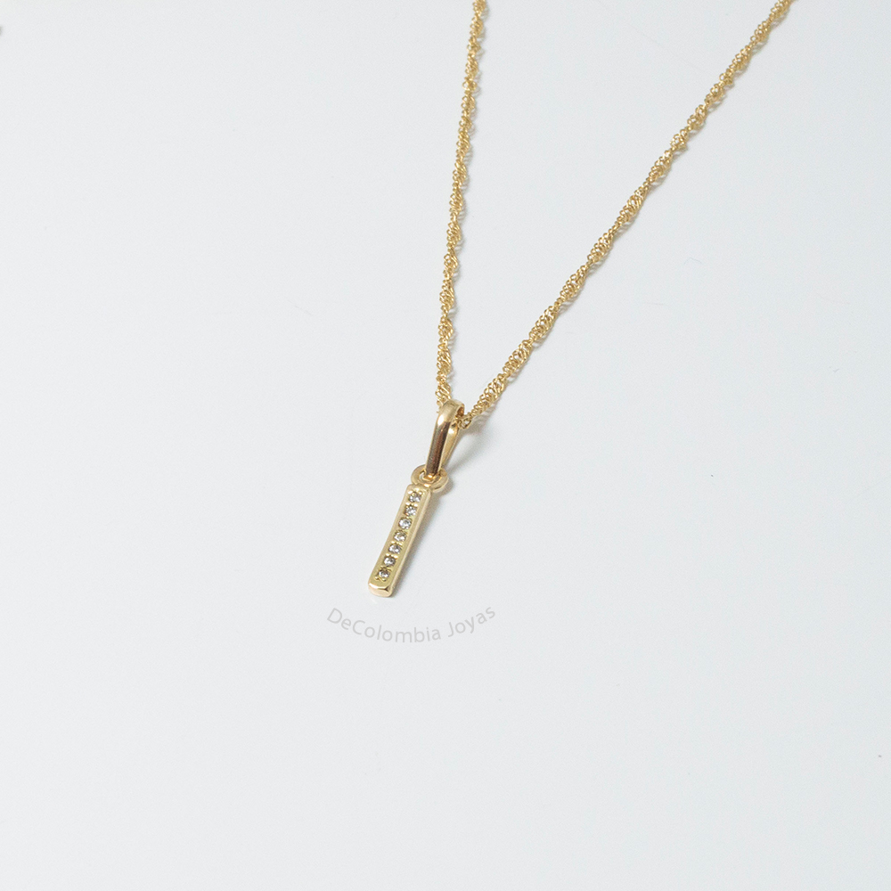 Dijes Letras Alfabeto Circon Oro 18k - Imagen 5