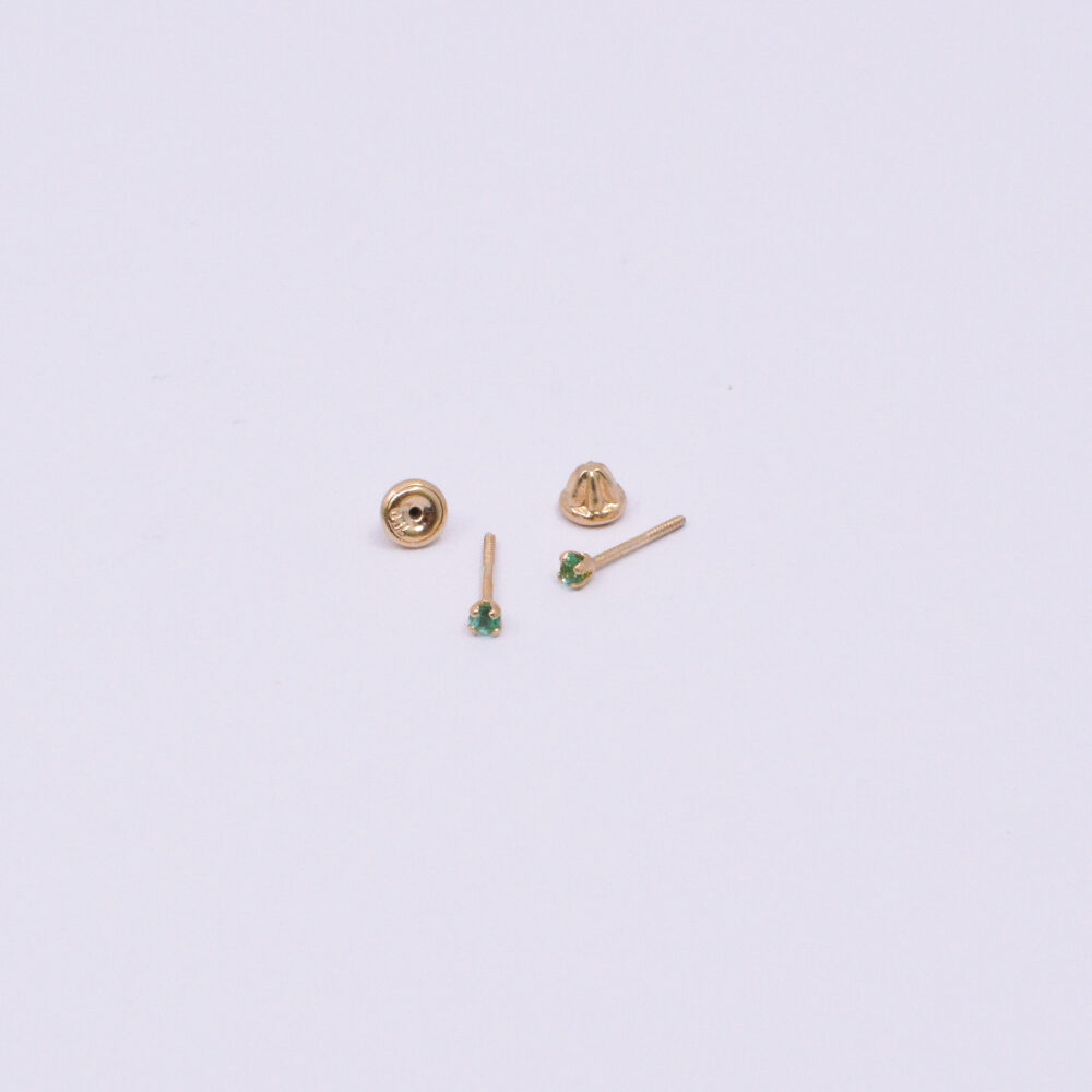 Topos Esmeraldas Oro 18k/2MM