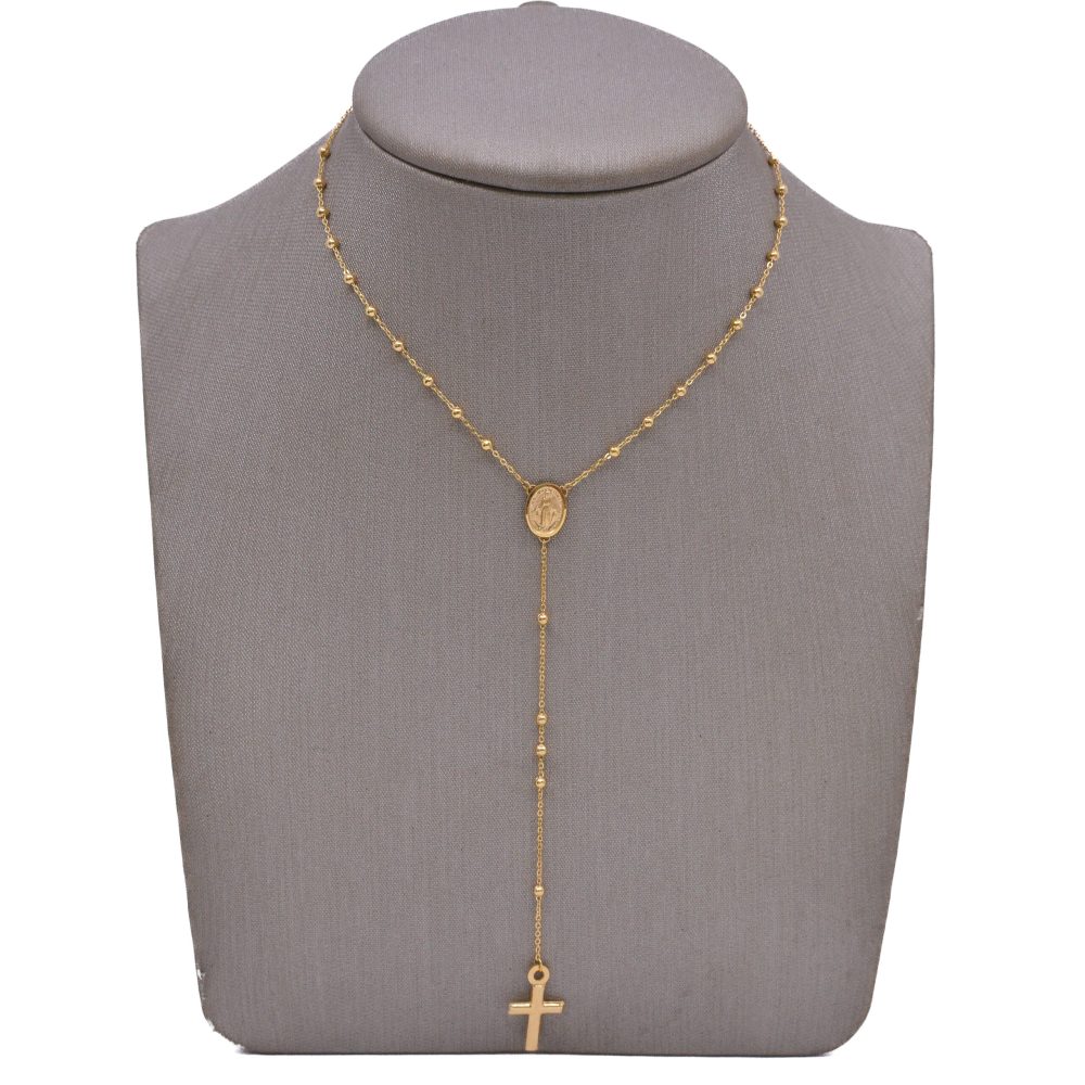 Rosario Liso Oro 18k / 48cm