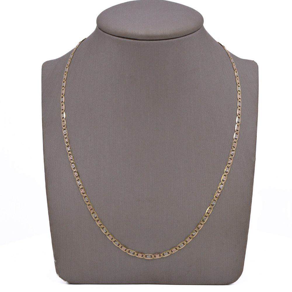 Cadena Gucci Plana 18k /60cm 3 oros 2mm