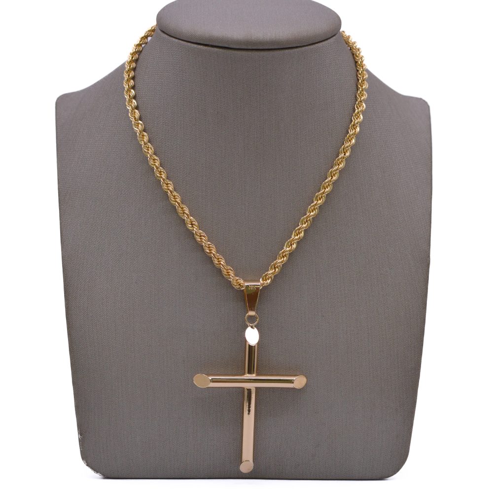 Dije Cruz Lisa Oro 18k / 48mm