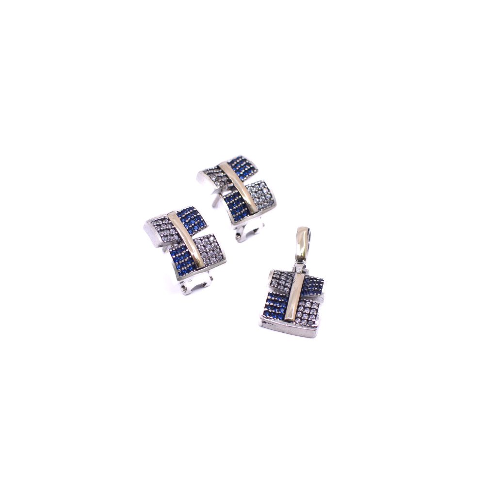 Aretes y Dije con Circones