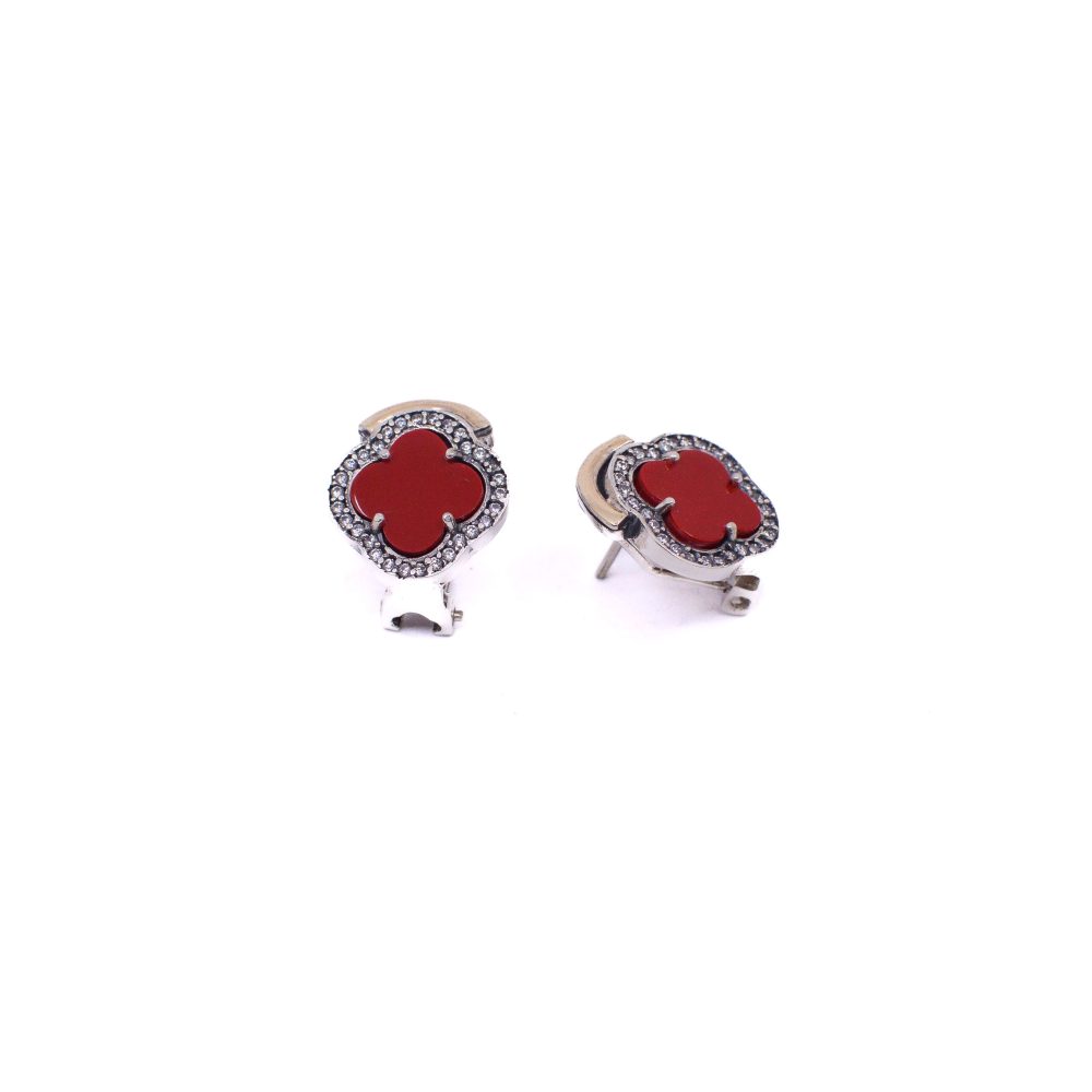 Aretes Van Cleef Rojo