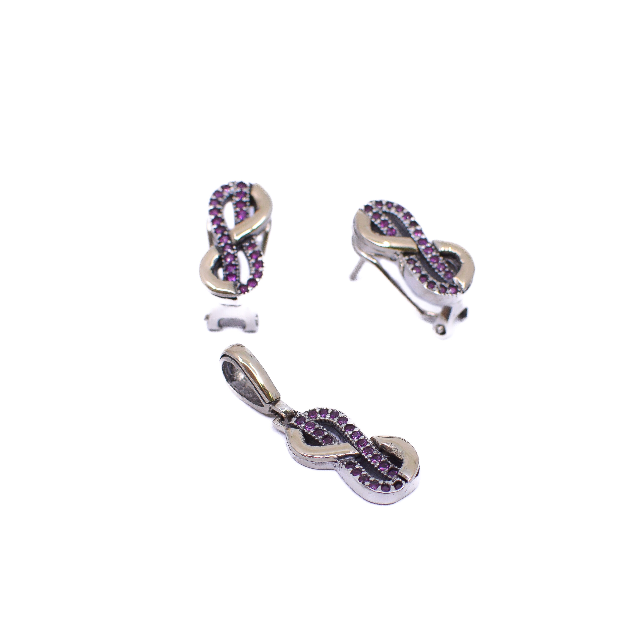 Aretes y Dije con Circones - Imagen 3