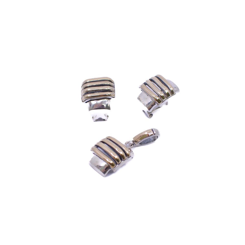 Aretes y Dije 4 Líneas