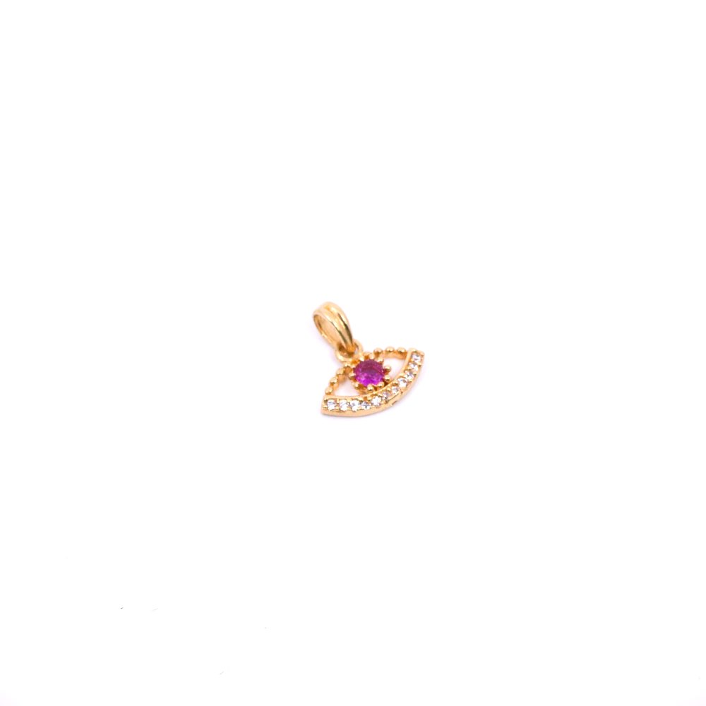 Dije Ojo Piedra Central Oro 18k
