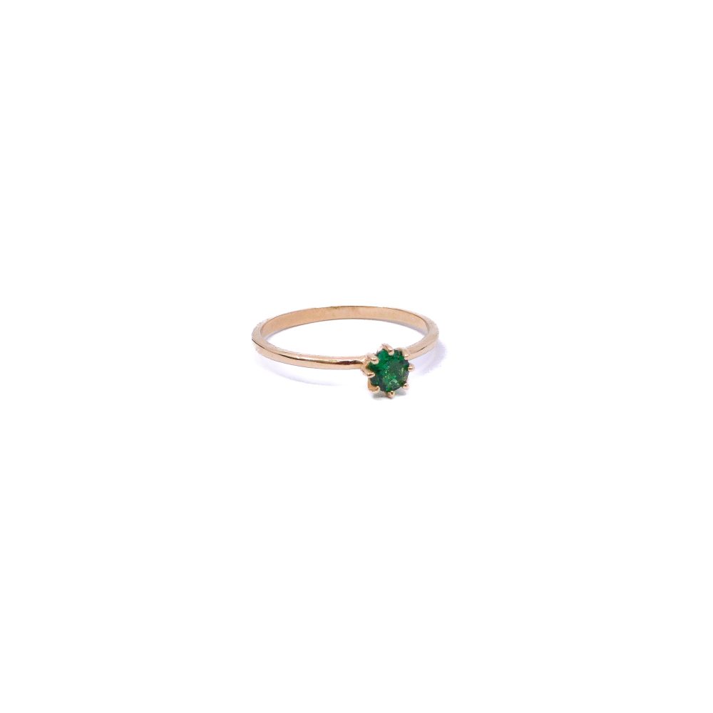 Anillo de compromiso liso Oro 18K