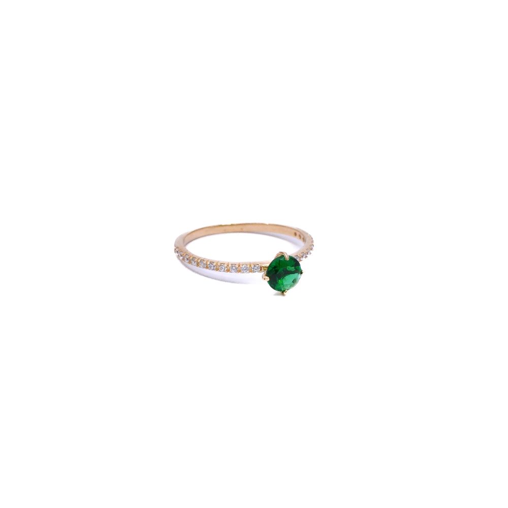 Anillo de compromiso Oro 18K con circones