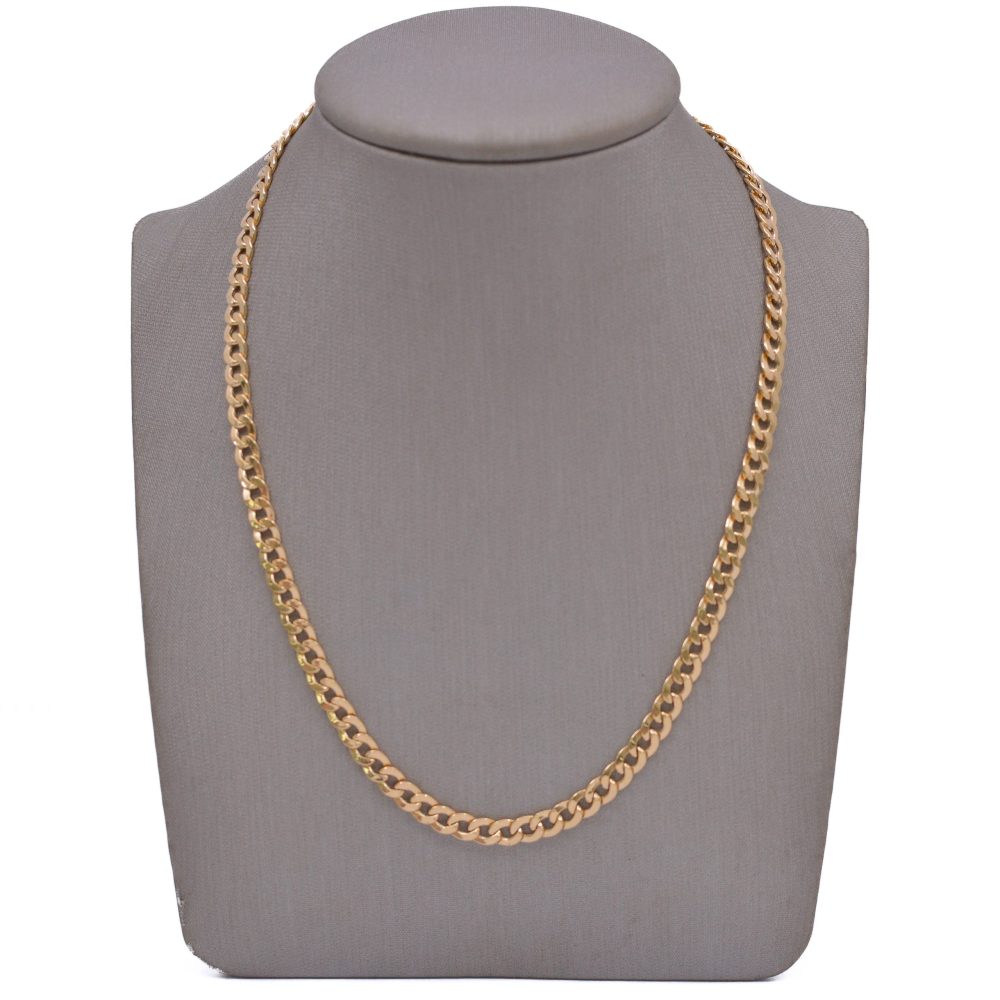 Cadena Cubana Oro 18k / 70cm  3mm Grumetta M