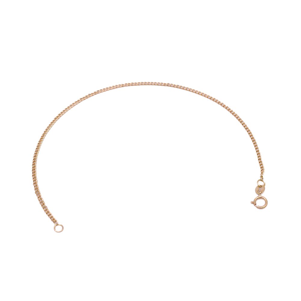 Pulsera Mini Cubana Oro 18k / 18cm