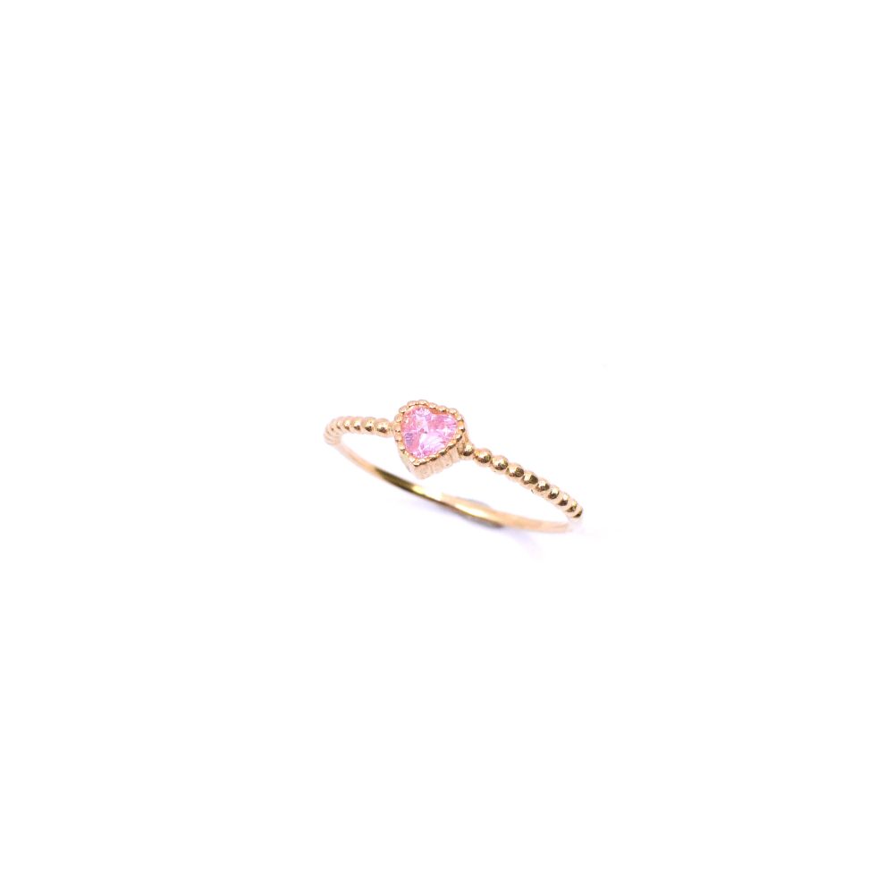 Anillo de compromiso corazón Oro 18K