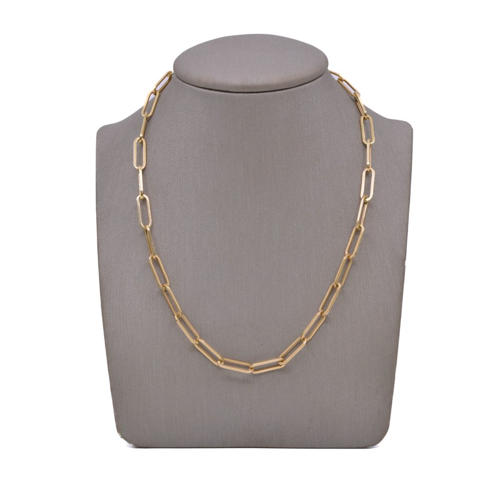 Cadena Papper Clip Oro 18k 50cm