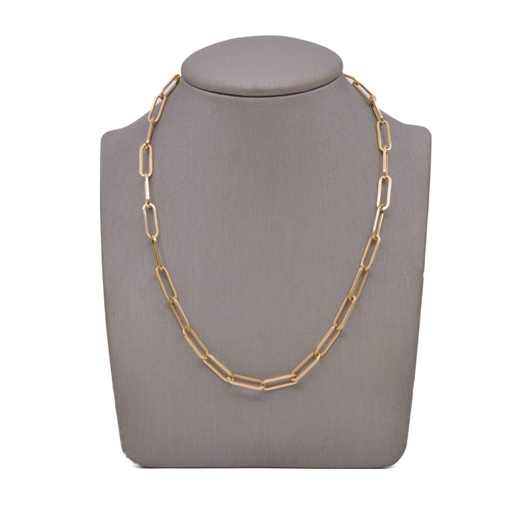 Cadena Papper Clip Oro 18k / 50cm