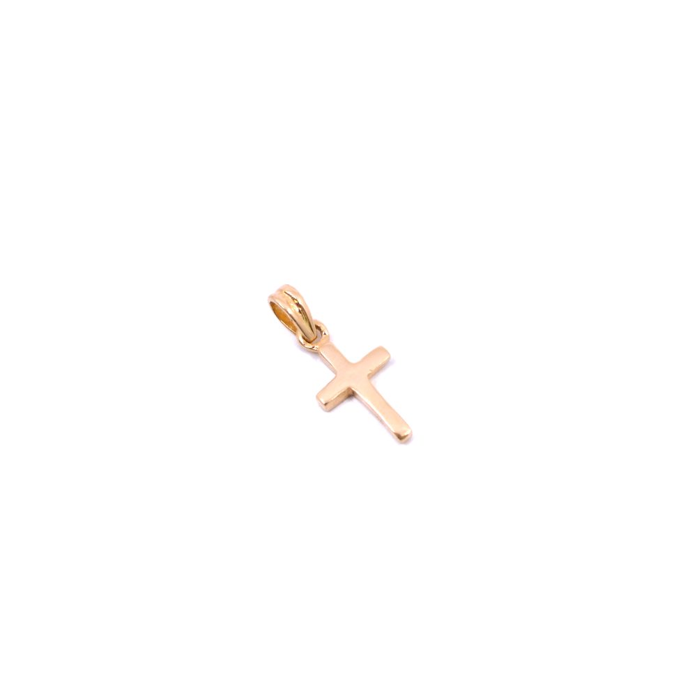 Dije Cruz Lisa Oro 18k