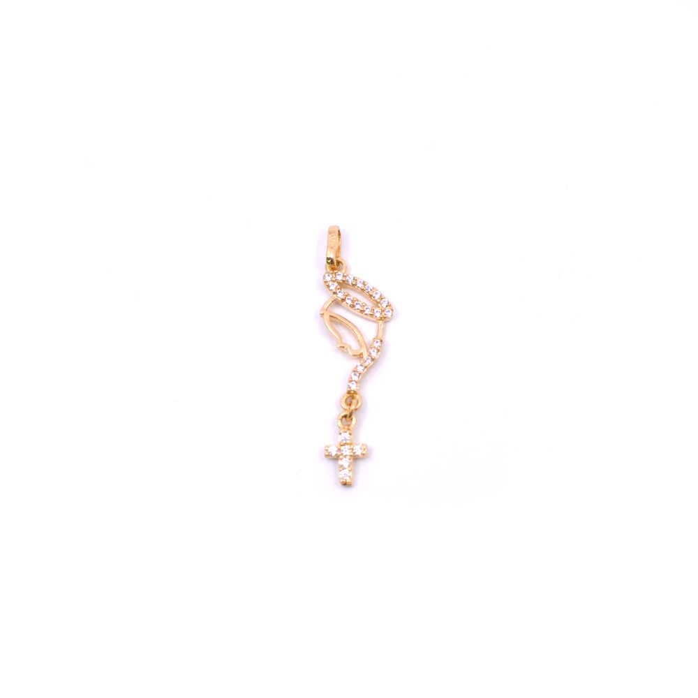 Dije Rostro Virgen María Oro 18k