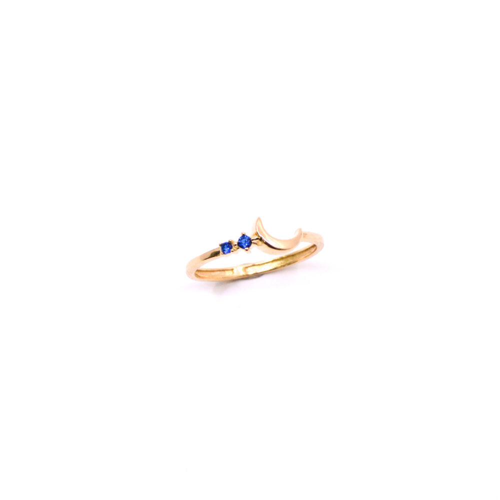 Anillo Luna Oro 18k
