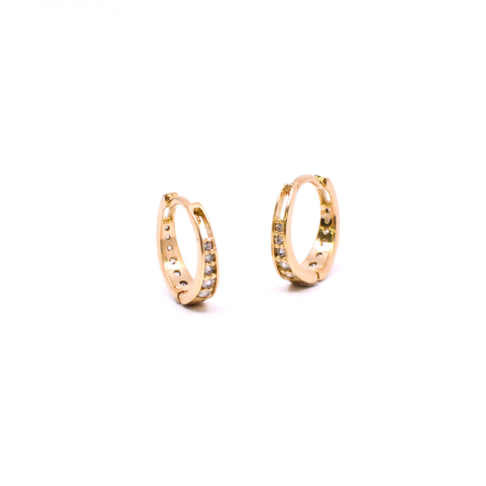 Candongas Mini Pequeña Oro 18K