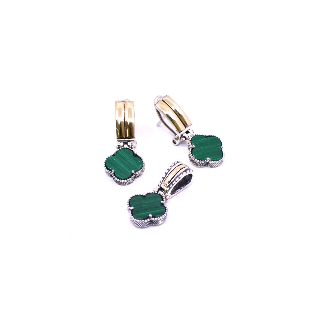 Aretes y Dije Van Cleff Verde