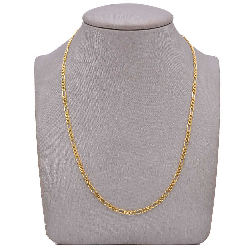 Cadena Fígaro Plana Oro 18k / 45cm