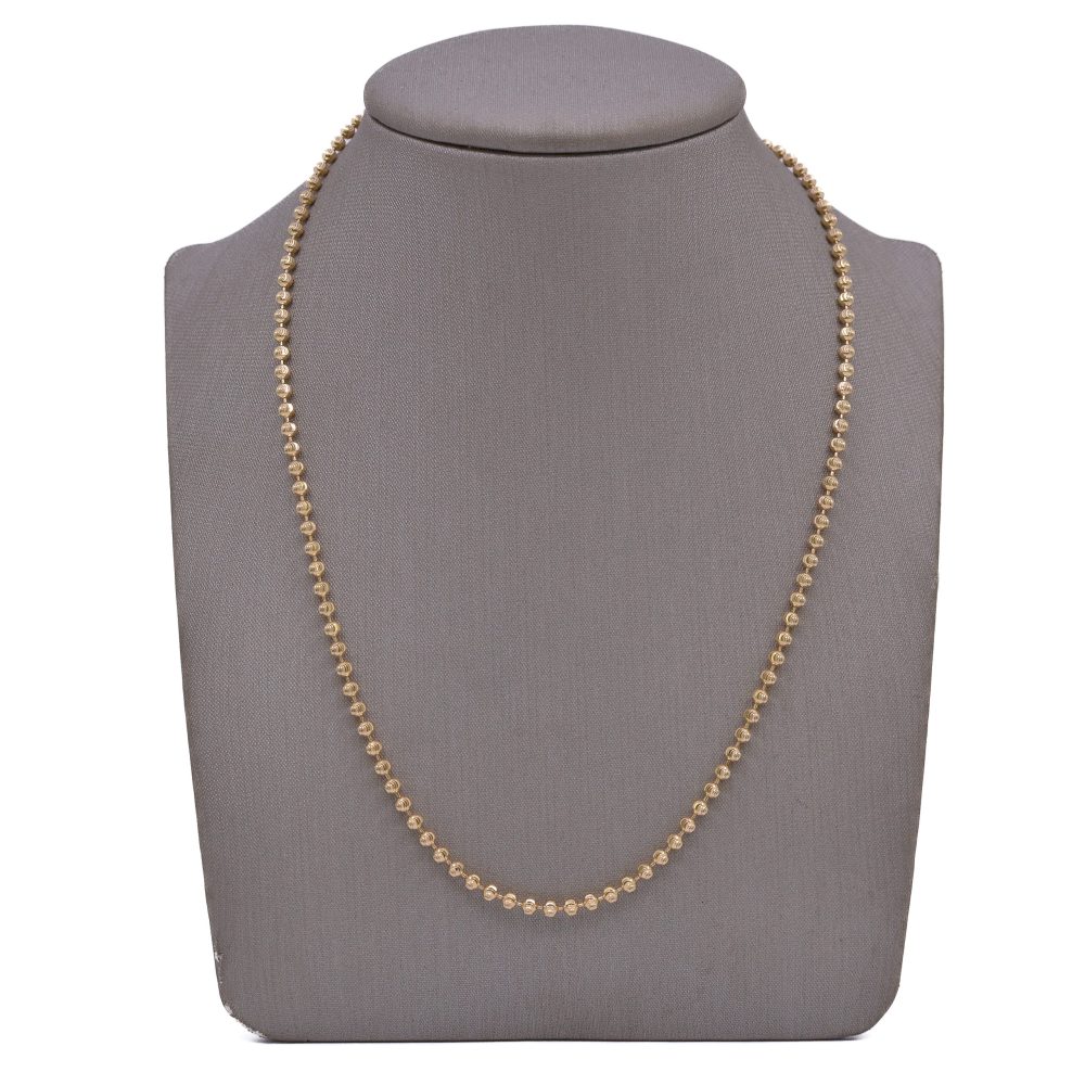 Cadena Militar Diamantada 18k/ 60cm Balin 2