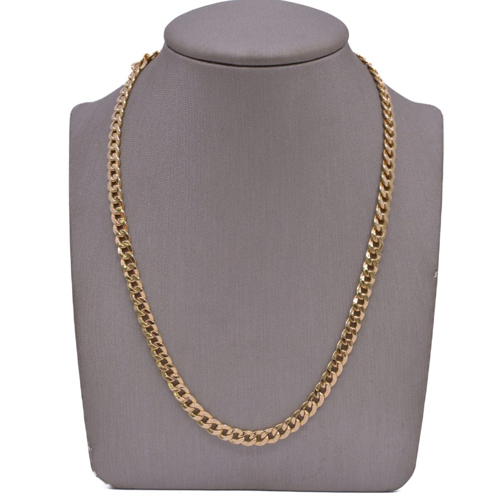 Cadena Cubana 18k / 60cm 4mm Grumetta M