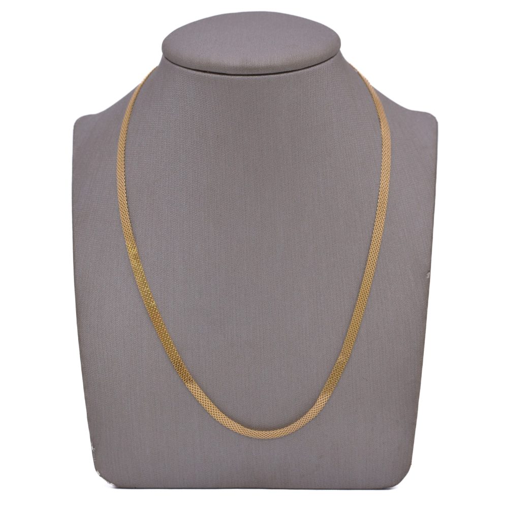 Cadena Bismark Oro 18k / 60cm Extra Plana 3 Carriles