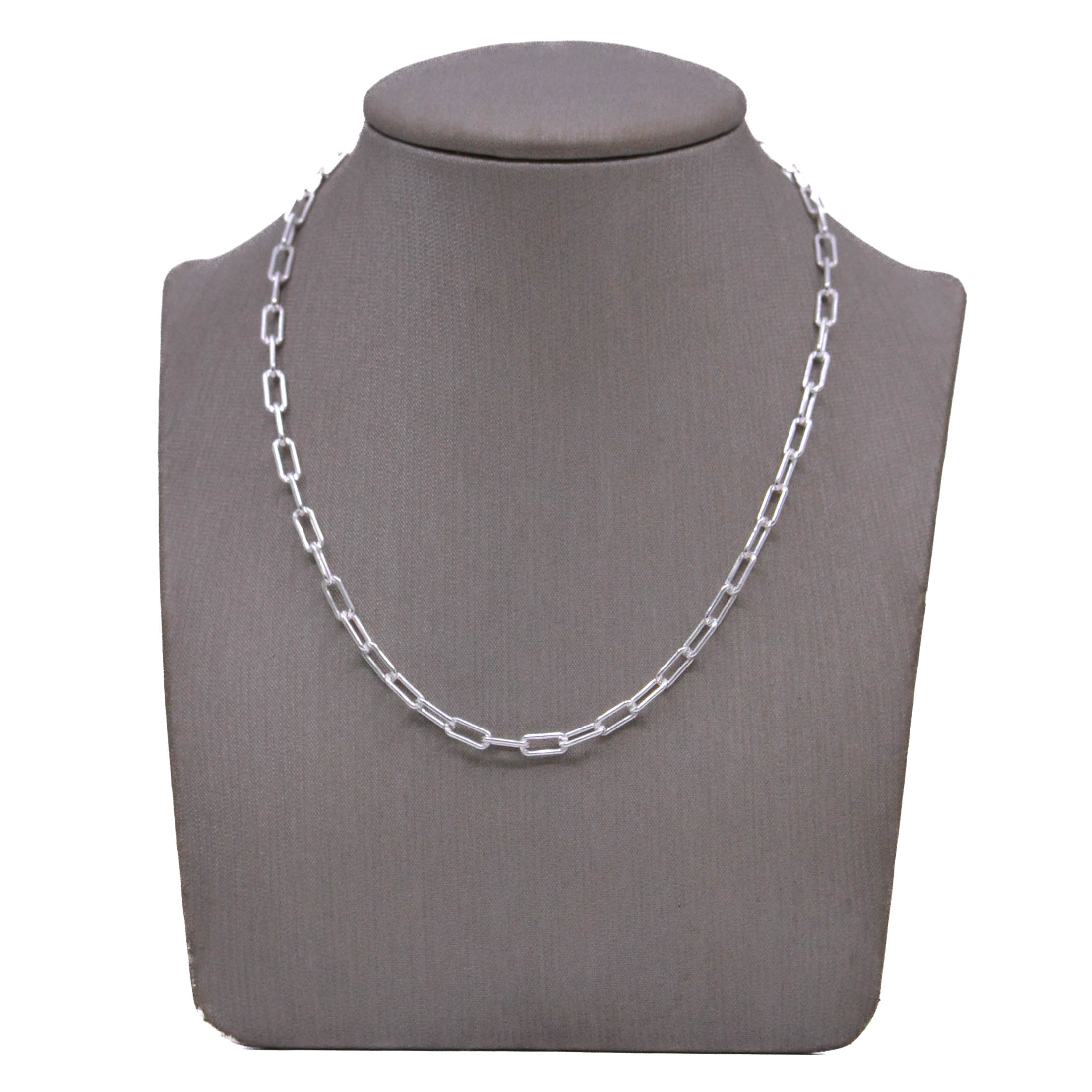 Cadena Eslabones Rectangulares Plata 925 / 60CM