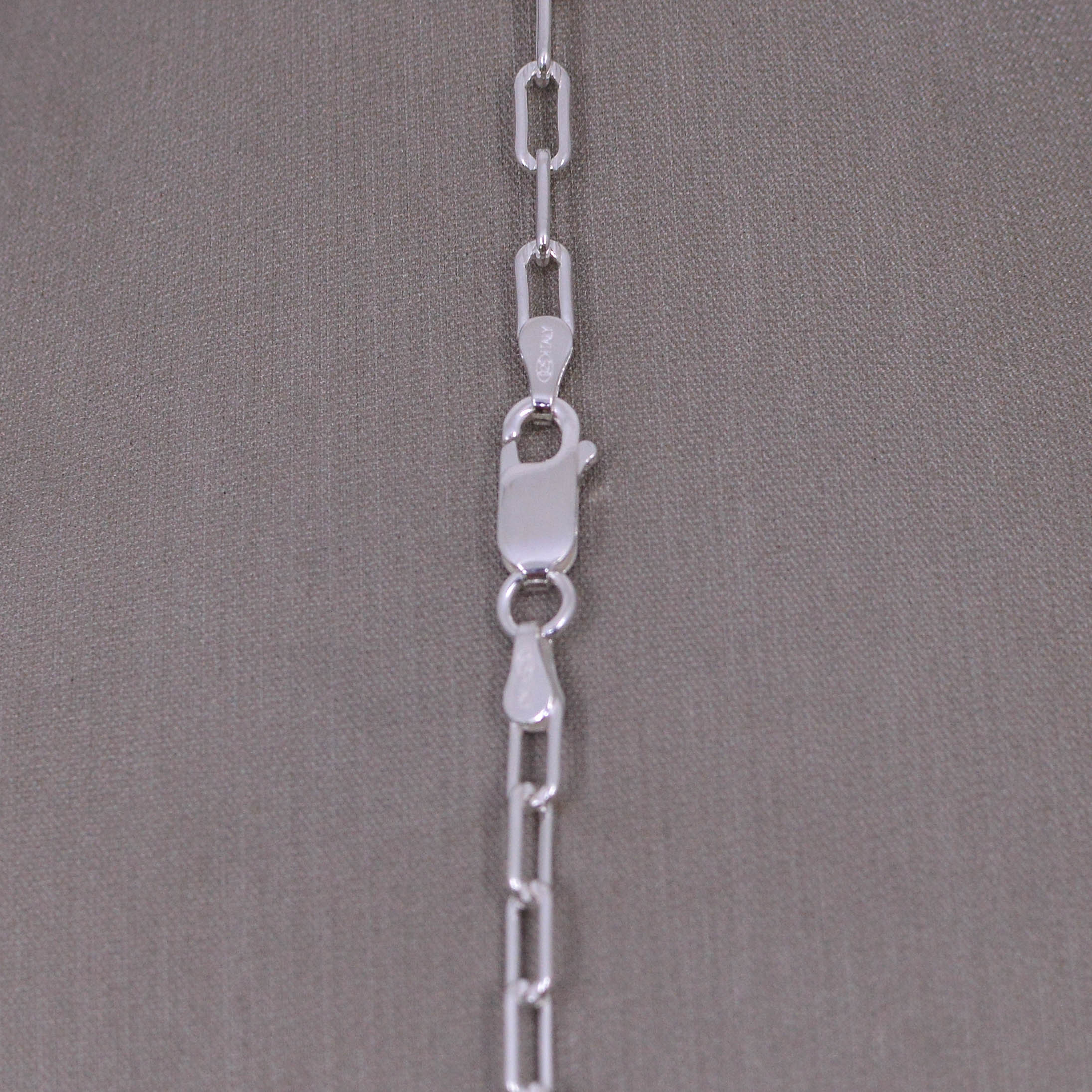 Cadena Eslabones Rectangulares Plata 925 / 60CM - Imagen 2