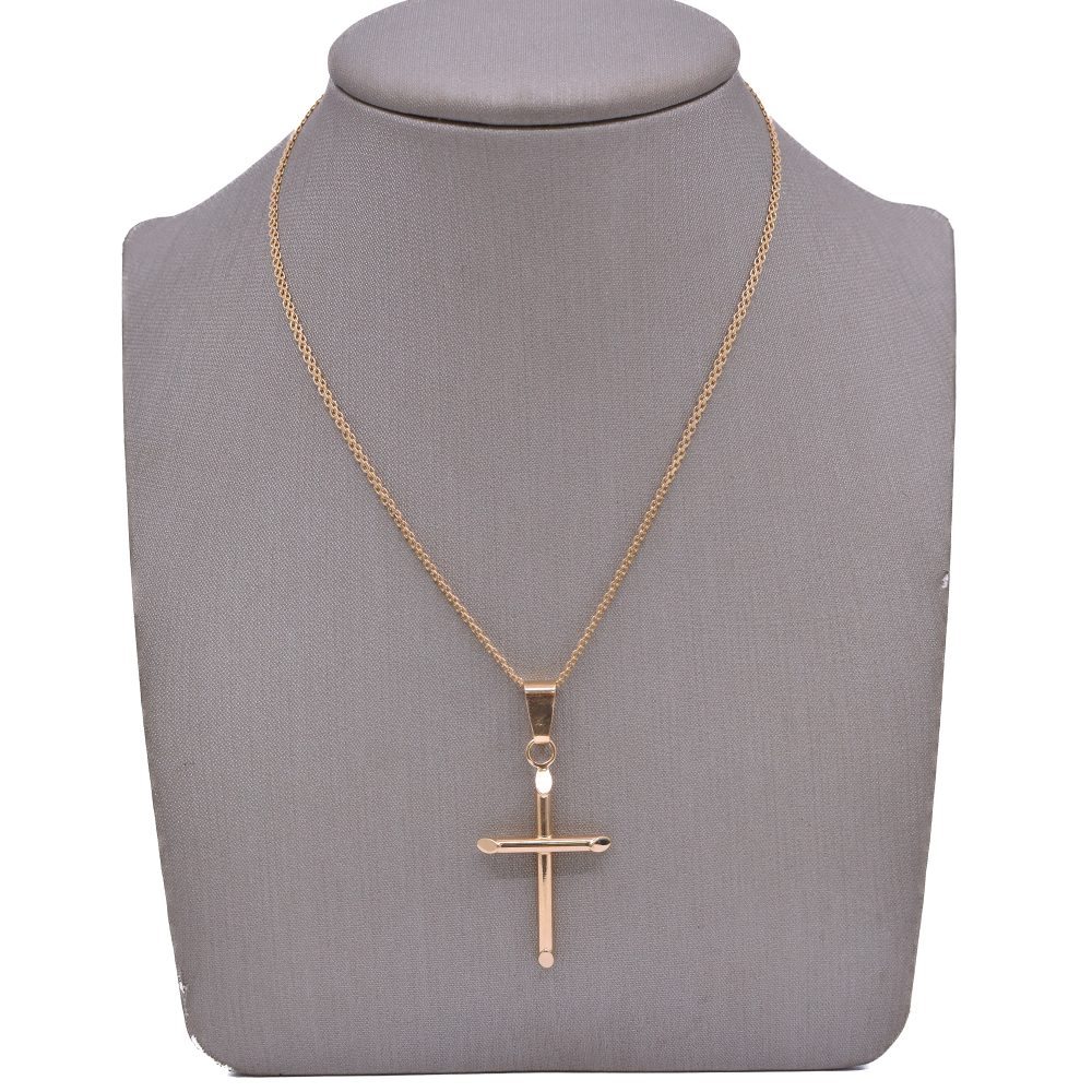 Dije Cruz Lisa Oro 18k / 31mm