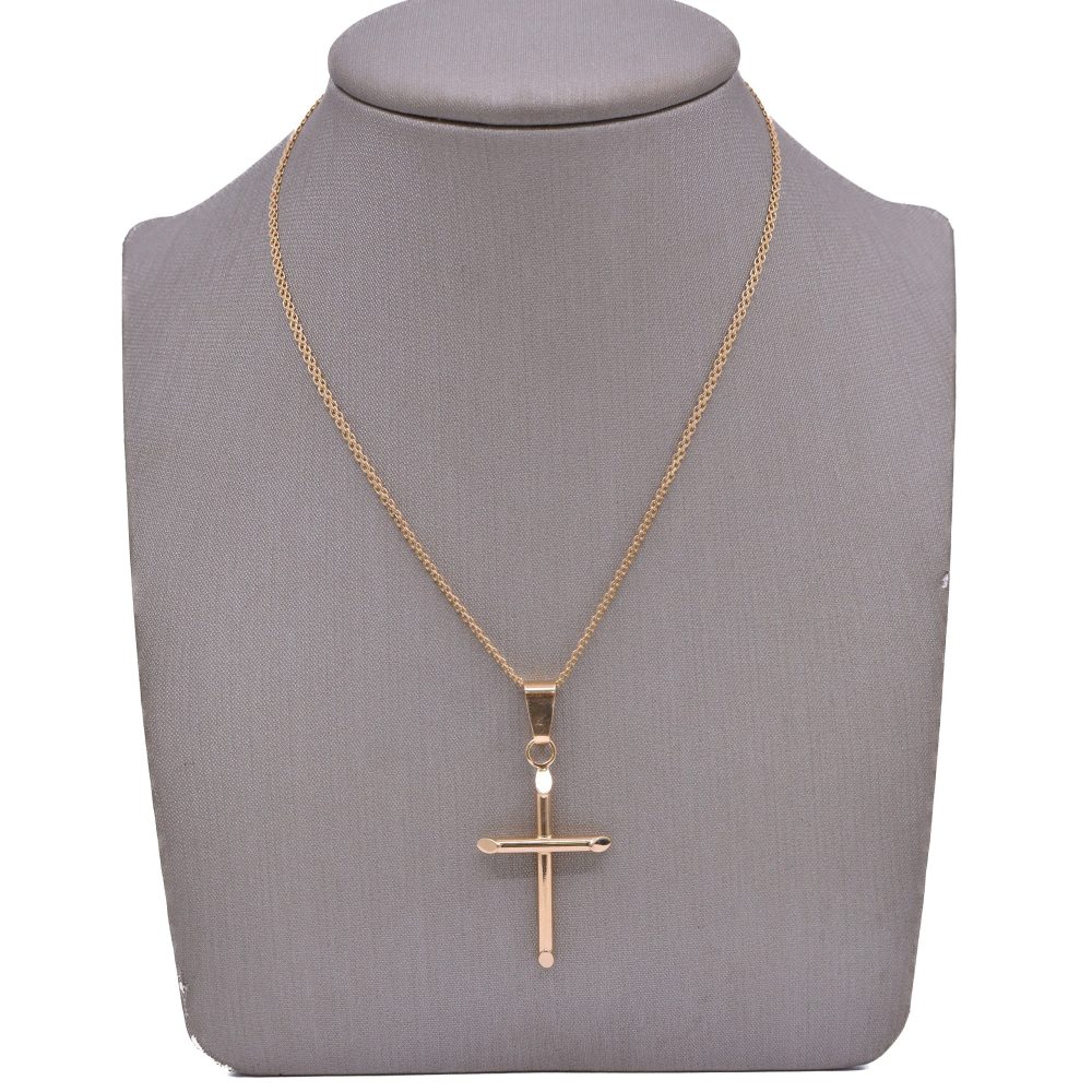 Dije Cruz Lisa Oro 18k / 31mm