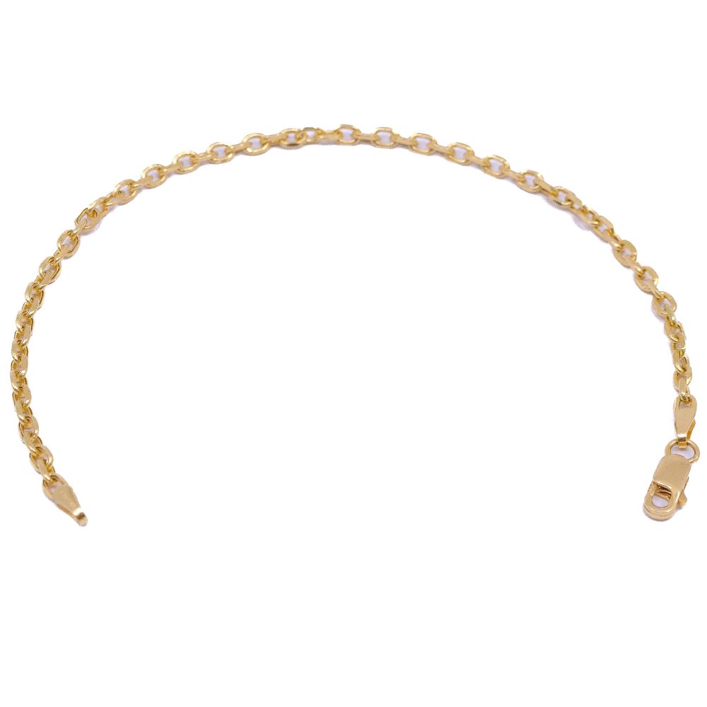 Pulsera Rolón Oro 18k / 18cm 2mm