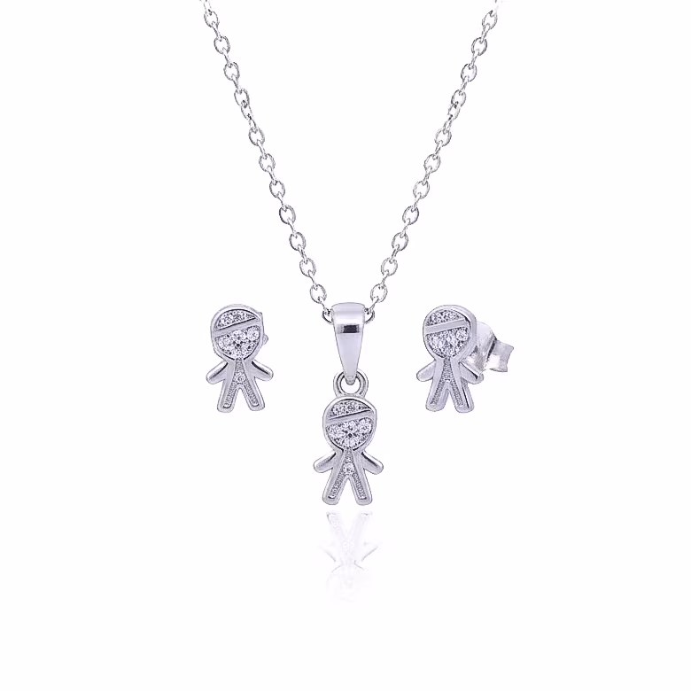 Aretes y Dije Niño 925
