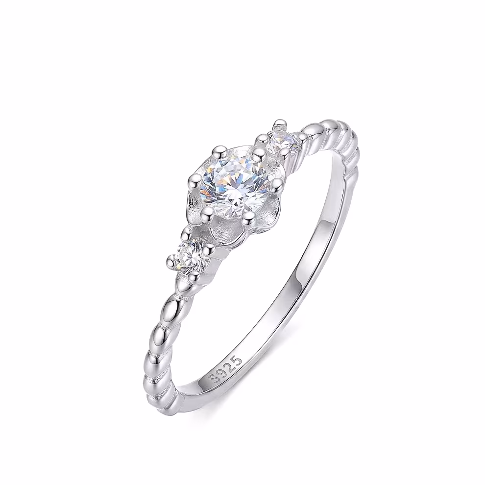 Anillo Compromiso Flor