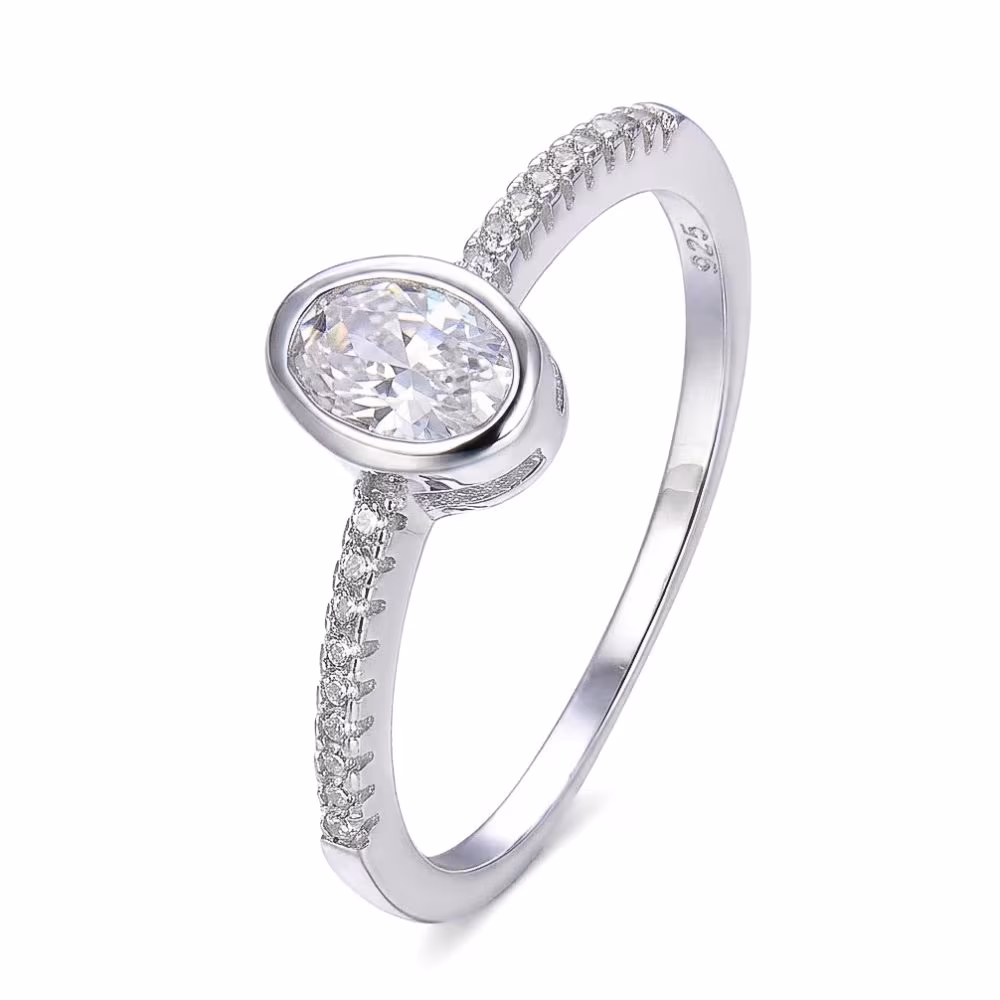 Anillo Compromiso Ovalado