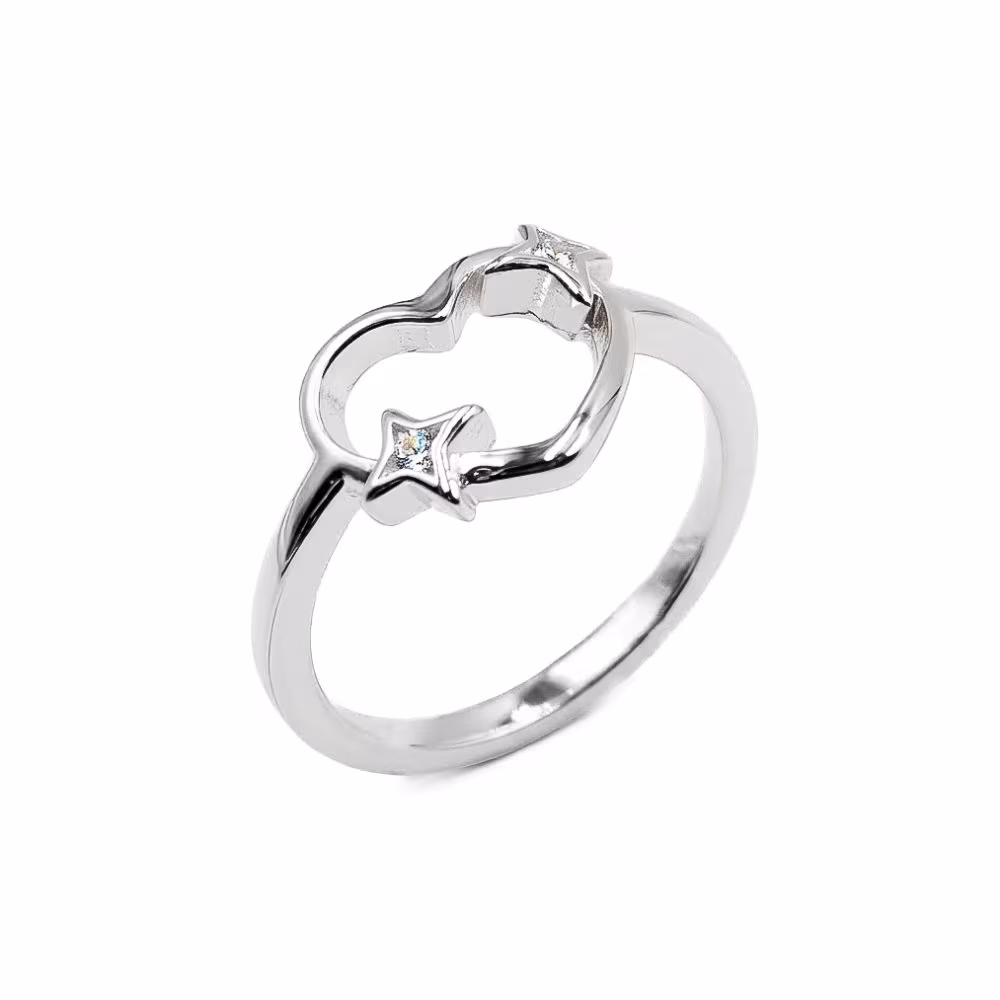 Anillo Corazón Estrella