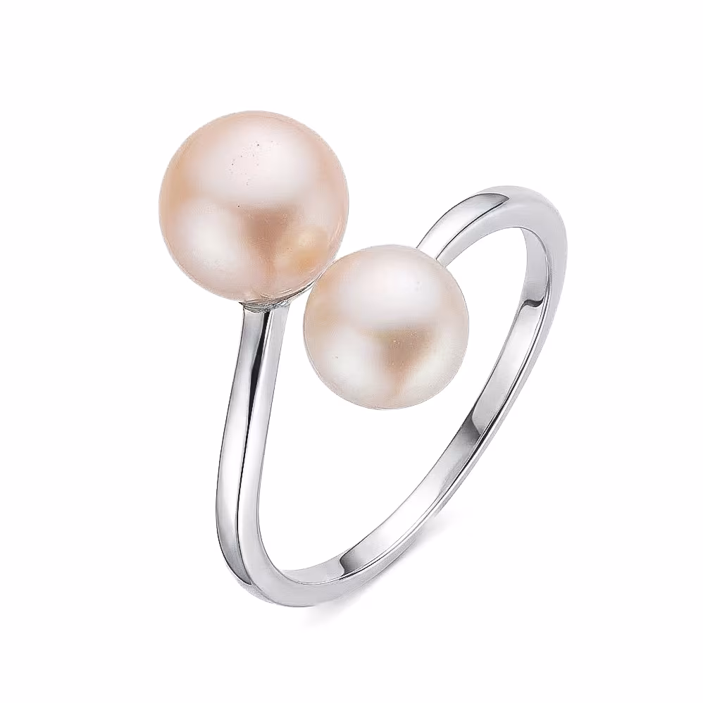 Anillo Dos Perlas