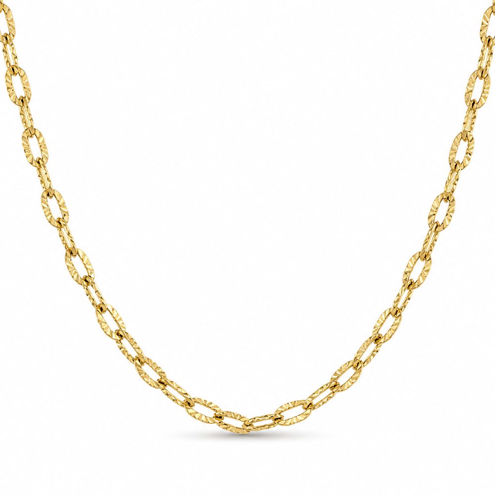Cadena Rolón Diamantada | joyería en oro | ref. CDIT65 | Oro 18k | DeColombia Joyas
