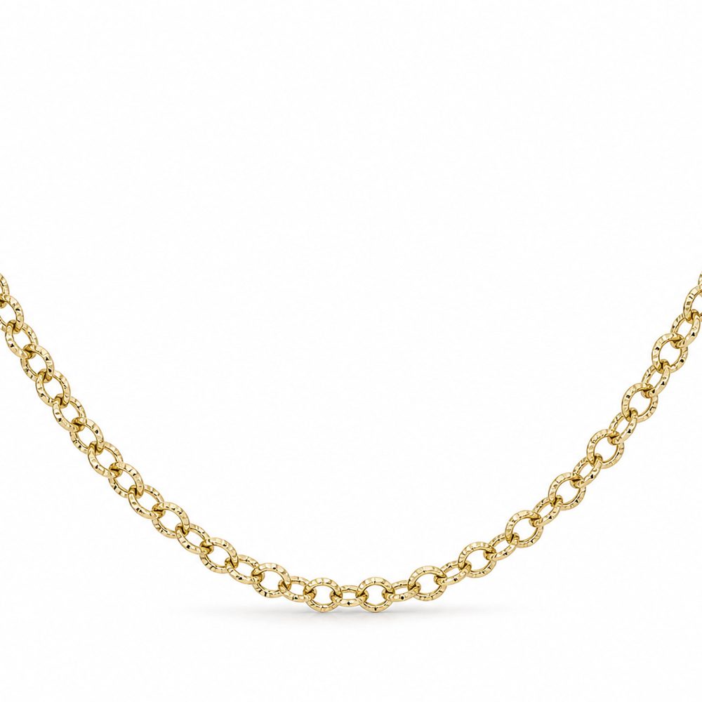Cadena Rolón Diamantada | joyería en oro | ref. CDIT65 | Oro 18k | DeColombia Joyas