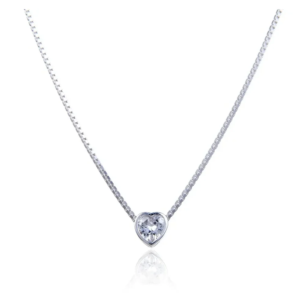 Gargantilla puntos de luz corazón | joyería en oro | ref. DCP9GP0002 | Gargantillas de Plata Mujer | DeColombia Joyas