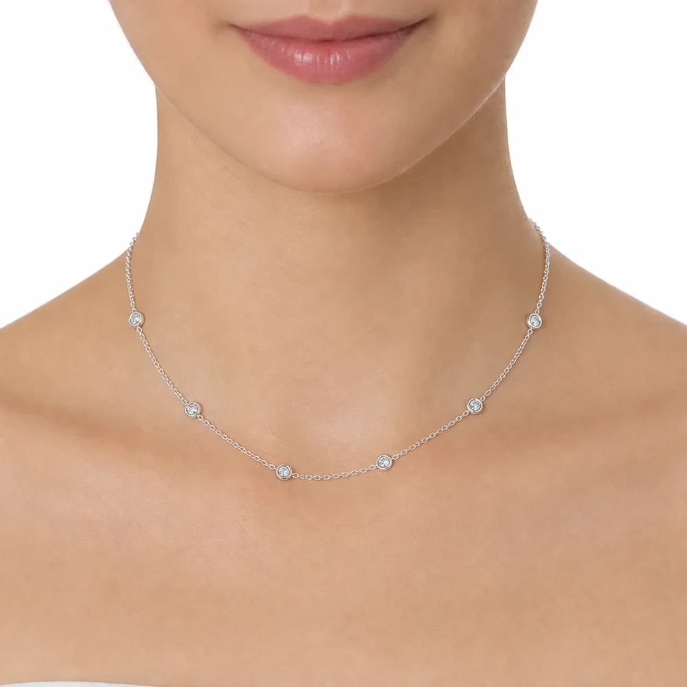 Gargantilla puntos de luz | joyería en oro | ref. DCP9GP0003 | Gargantillas de Plata Mujer | DeColombia Joyas | imagen 2